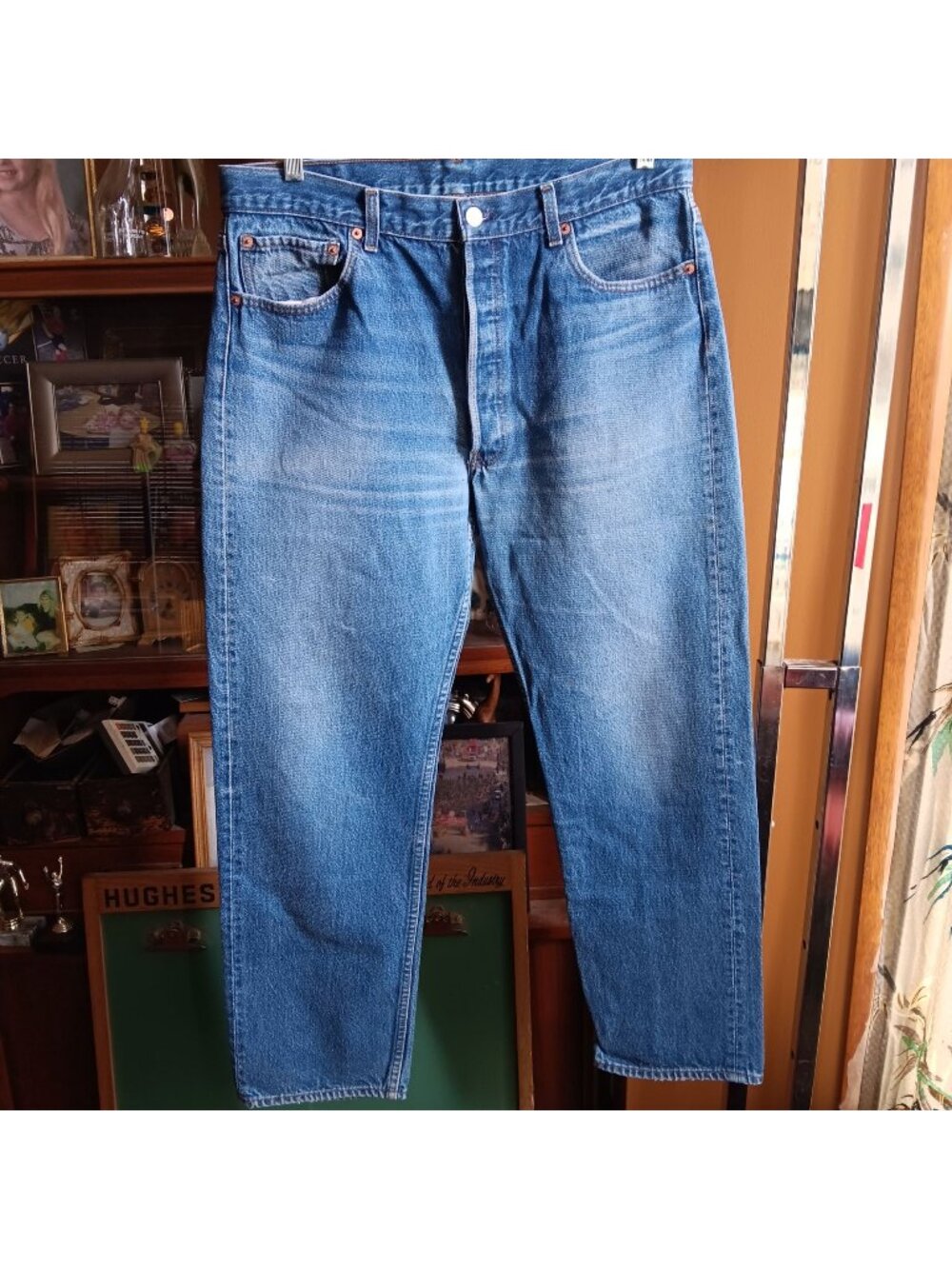 Vintage 1990's Levis 501 Buttonfly Jeans 36x30 USA Perfect Prime Fade Mens